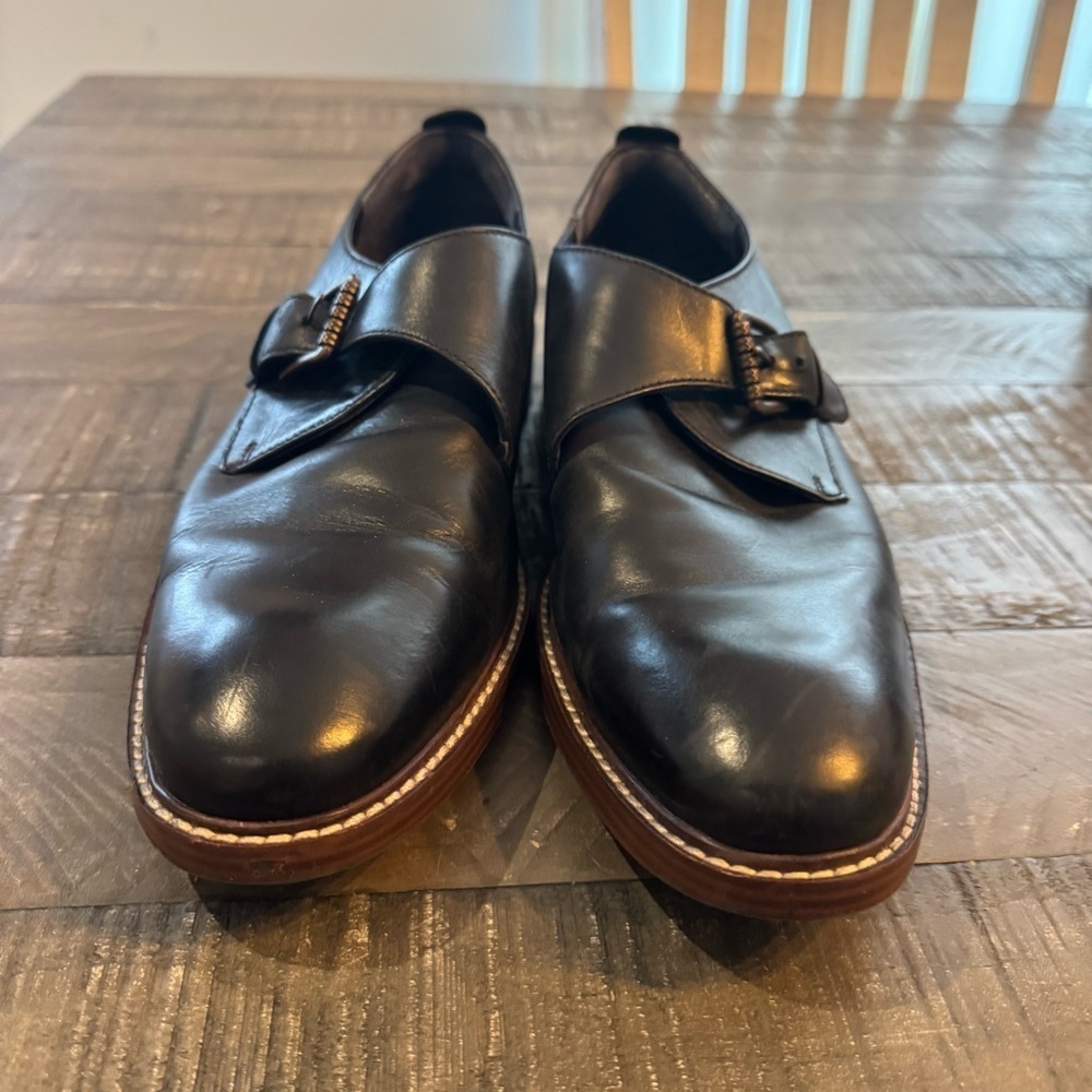 Cole Haan Single Monk Kennedy Grand OS Black Men's Dress Shoes Size 10 M C26115 - Picture 2 of 8